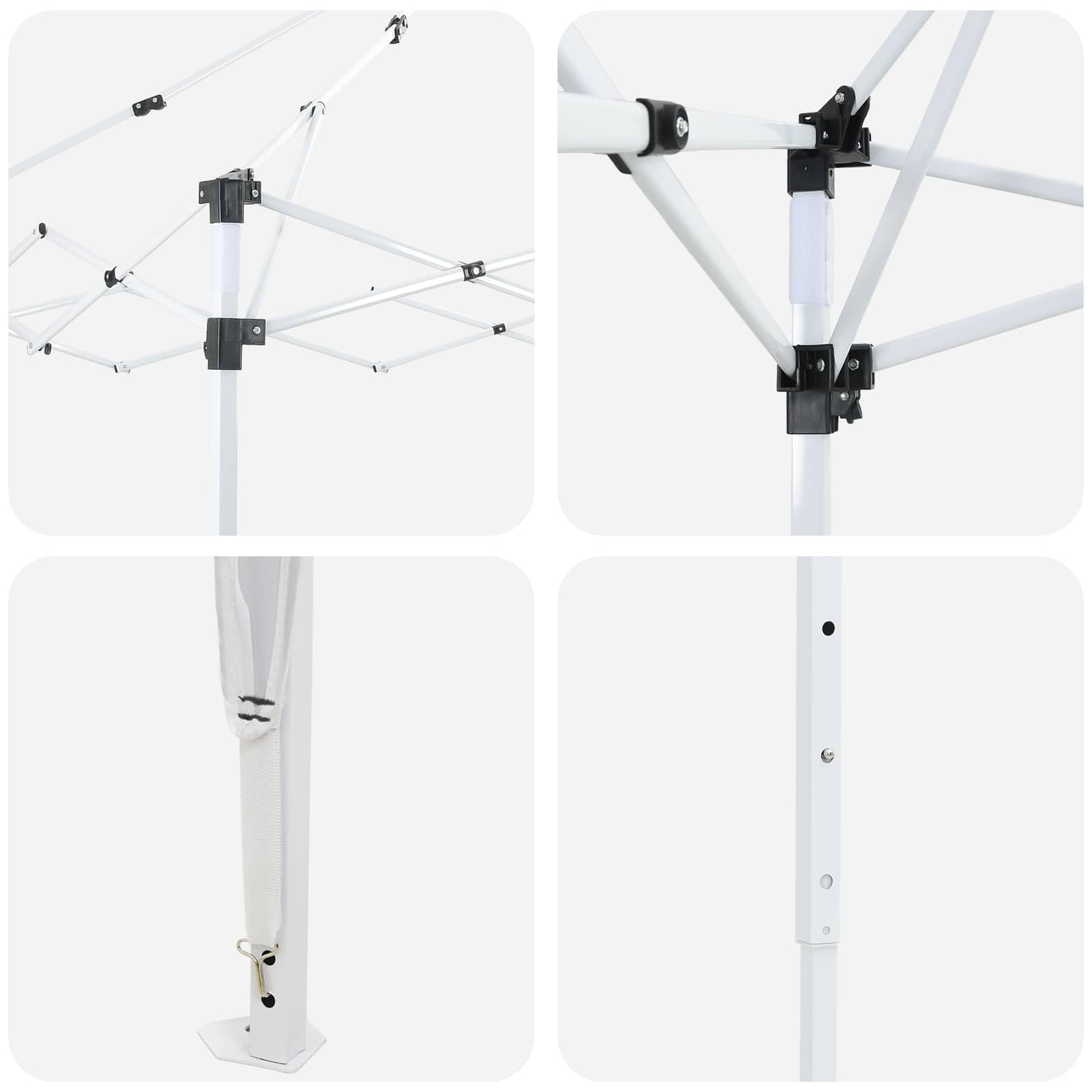 Namiot Pop-up 195 x 195 x 245 cm czarny