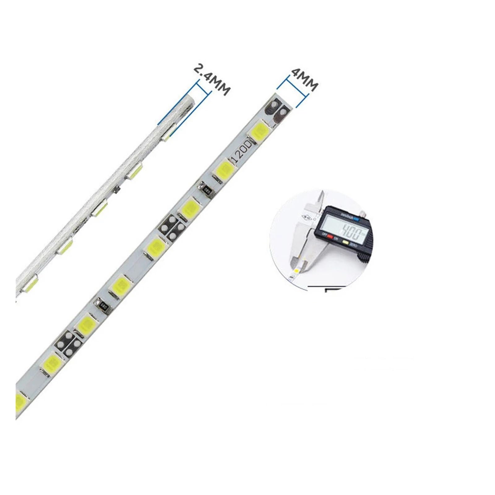 10 Stück 12 V 24 V 4 mm ultradünne, schmale, starre LED-Stableuchte, 72 LEDs/m, 120 LEDs/m, 50 cm, Kabinen-Leuchtkasten(4mm 50cm 36 LEDs,24v Warm White 3000k)