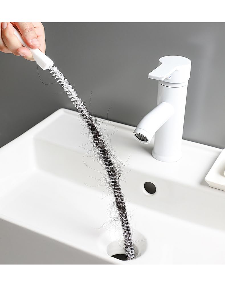 Cepillo de Limpieza para Desagüe, 45 cm, Flexible, Limpiador de Drenaje