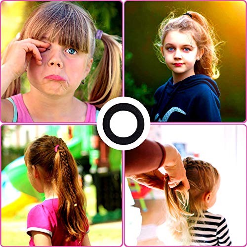 image for APPMOO 200 PCS Seamless Hair Ties for Girls Kids, High Elastic Hair Ba
