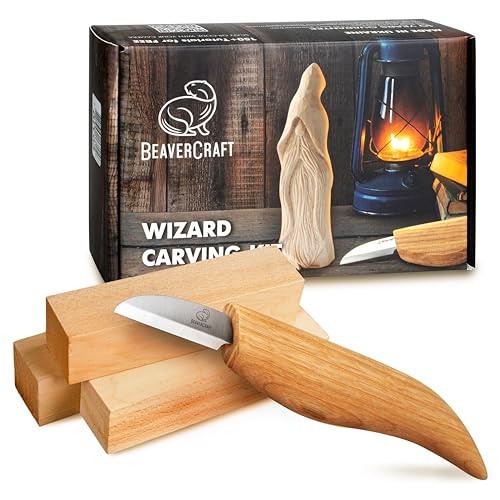 Product Image of the BeaverCraft Whittling Kit for Beginners, Wood Carving Kit for Beginners - Wood...