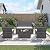FHFO 4 Piece Outdoor Patio Furniture Set, Wicker Conversation Set, Rattan Table and Chairs and Loveseat with Cushions for Outside Balcony Porch Backyard (Gray-Beige)