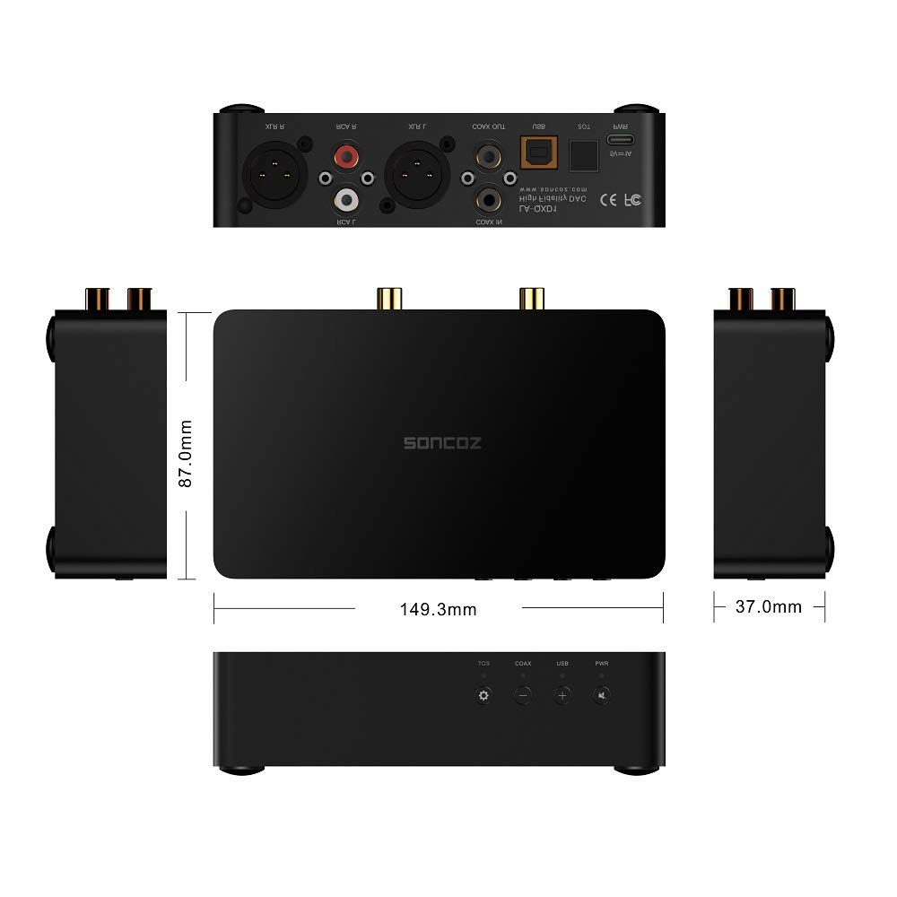 Amazon | SONCOZ LA-QXD1 HiFiオーディオデジタルアナログコンバーター 