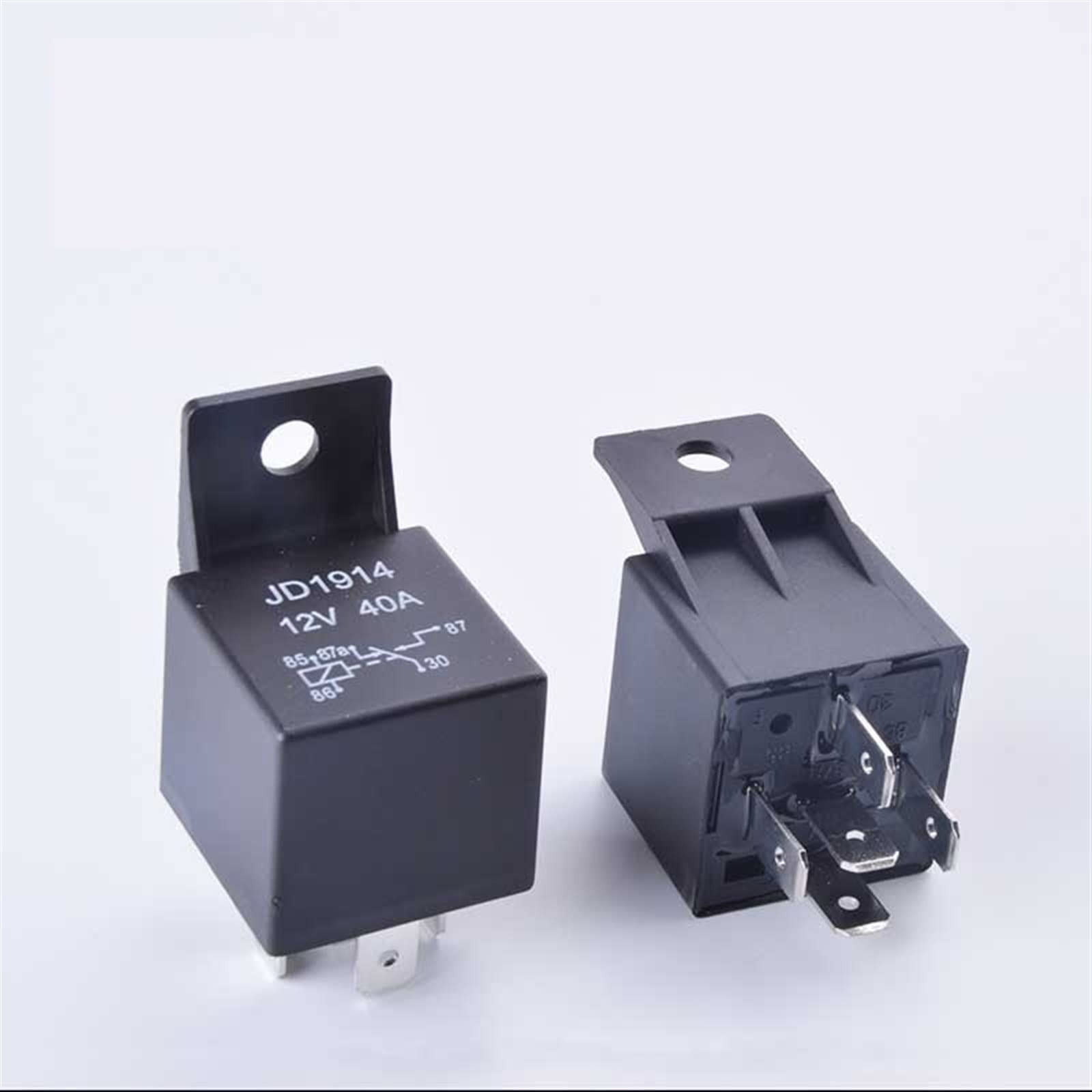 AERBNYEQP 5 Set JD1914 Auto Relay with Socket Automotive Car 12V 40A 5pin 1NO 1NC
