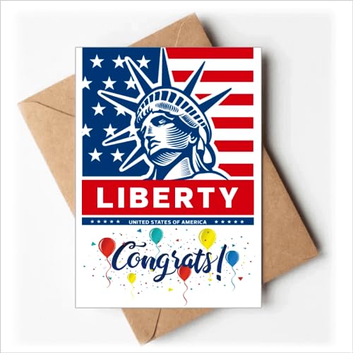 Cartes de mariage drapeau américain et Statue de la Liberté pour invitation thématique