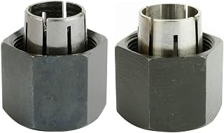 2 piece Router Collet Kit 1/4" and 1/2" fits for Dewalt 326286-04, 326286-03, Bosch 2610906283, 2610906284, Hitachi 323-293, 323-421,Big Horn 19691,19693&RC025DW,RC050DW