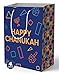 Hanukkah Gift Bags - 4 Pack Hannukah Design Large Blue Gift Bags - 12 Inch x 15 Inch Chanukah Gift Bags
