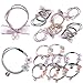 Produktbild 24 Stück elastische Haarbänder Set elastische Haarbänder Set Schleife Haarbänder Pferdeschwanz Halter Haarzubehör für Frauen und Mädchen DIY Frisur