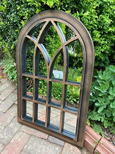 Marissa's Garden & Gift - Bronze with black touch Outdoor/Indoor lightweight any weather mirror 76cm x 51cm x 4cm