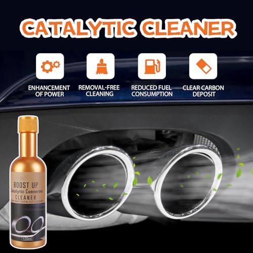 2PCS Catalytic Converter Cleaner, Catalytic Converter Cleaner, Exhaust System Pipe Carbon Removal Cleaner Treatment Additive Oil, Fuel System Treatment Oil Additive for Gas and Diesel Car - Thumbnail 2