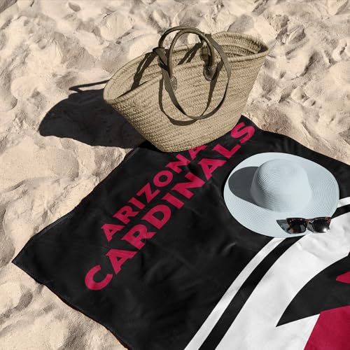 Image of Northwest NFL Arizona Cardinals Microfiber Beach Towel, 30 x 60 Inches - Quick Dry, Sand Resistant, Lightweight, Highly Absorbent, Incisor Design