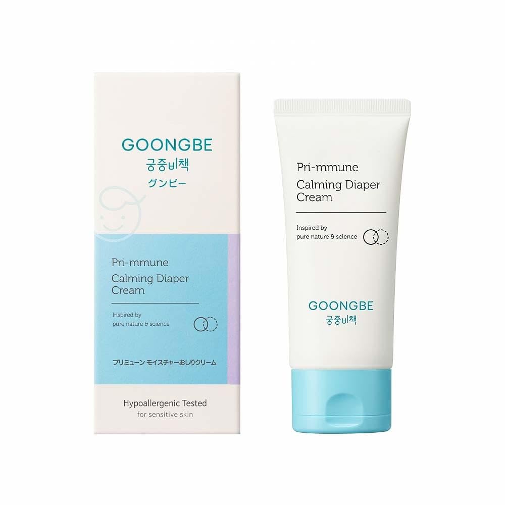 GOONGBE Pri-mmune Calming Diaper Cream - Korean Baby Diaper Cream with Zinc Oxide and Panthenol - Treats, Soothes - Soft Matte Skin, Allergen-Free,