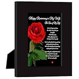 Happy Anniversary To My Wife, The Love of My Life Love Poem Card in Black Frame