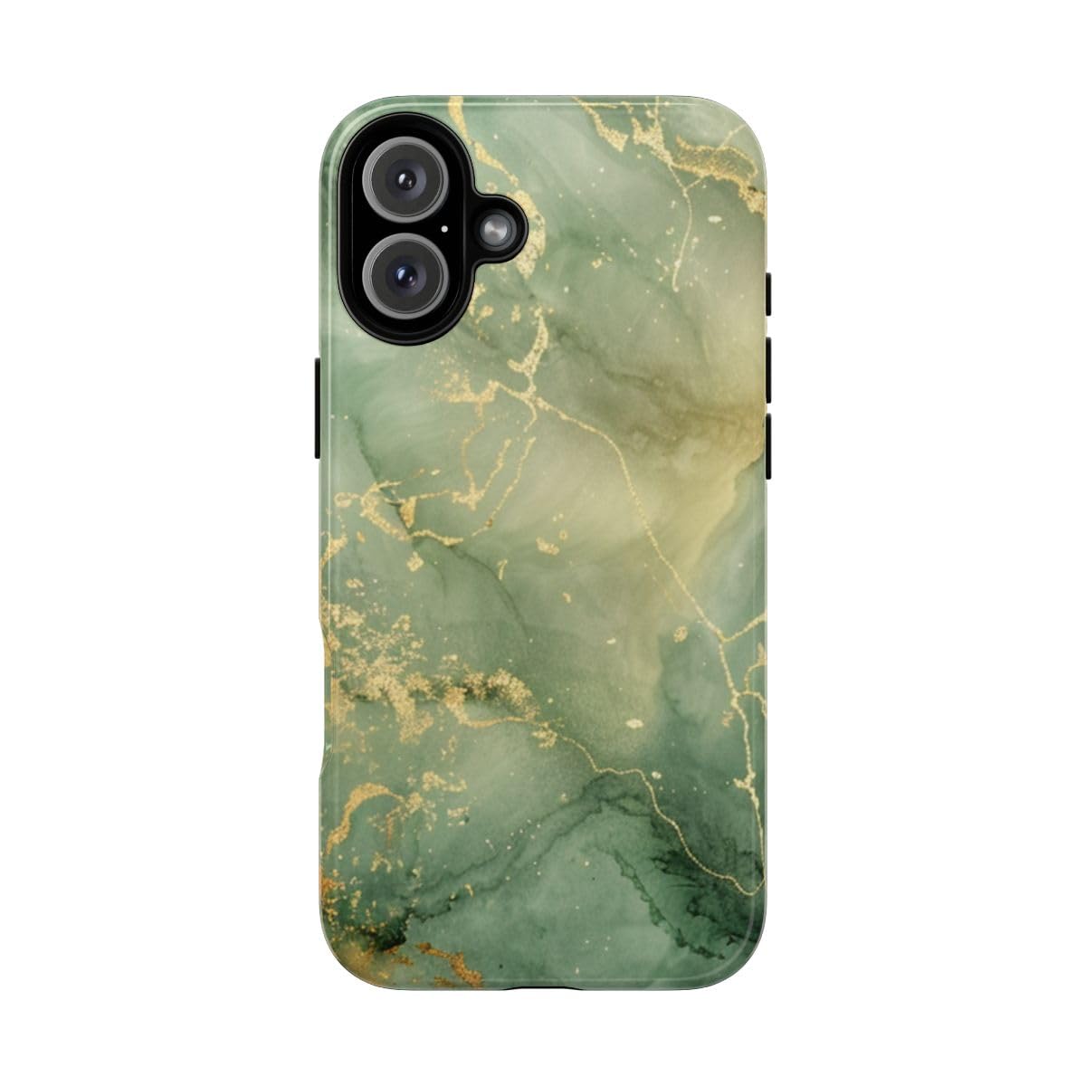 Coque iPhone 16 Plus marbre vert rigide évite rayures et chocs arrière - 5