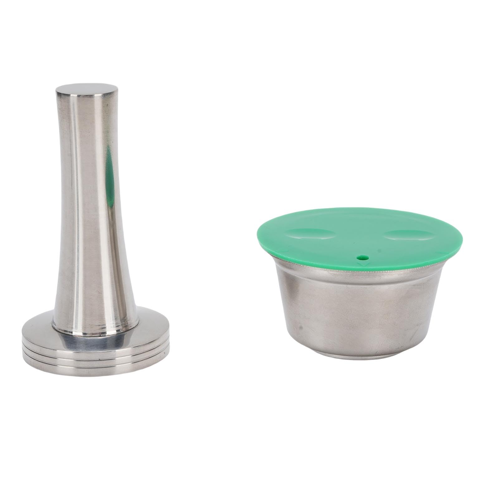 Naroote Cápsula de café con Cuchara de Manipulación de café, Cepillo, Suministros para Máquina de, Cápsula de Reutilizable de Acero Inoxidable, Taza de de para Uso en el Hogar y la Oficina