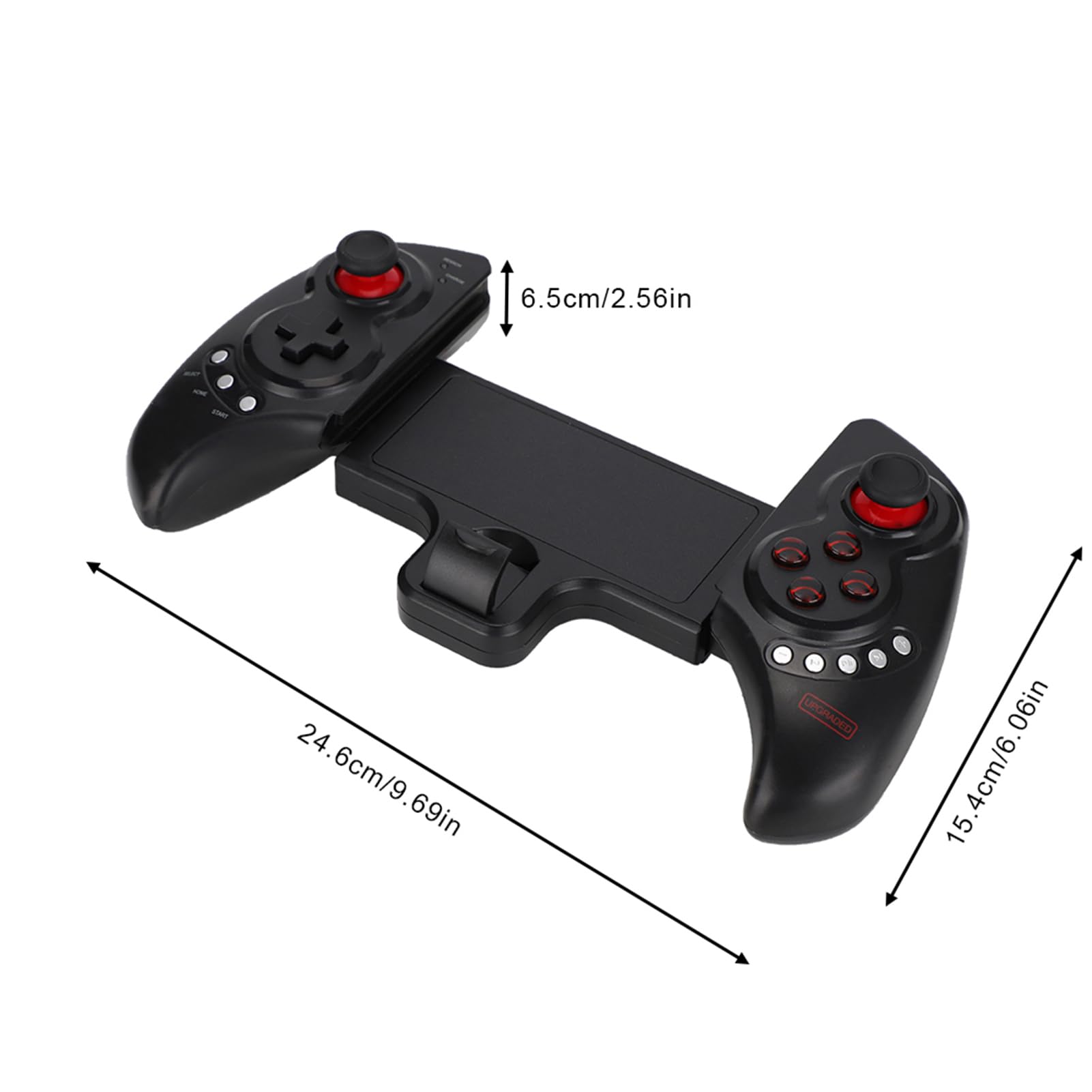Omquot Gamepad per Controller con Maniglia di Gioco Flessibile in ABS per Computer Tablet, Staffa Flessibile di Grandi Dimensioni, Trasmissione Wireless BT 5.0, Adatto per gli Appassionati di Giochi