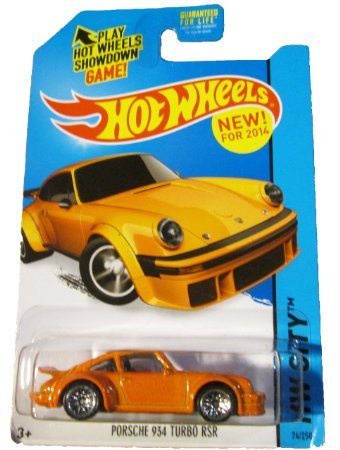 Hot Wheels 2014 HW City Porsche 934 Turbo RSR 74/250, Orange miniatura 2