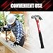 YIYITOOLS Claw Hammer With fiberglass Handle – 16-oz, Red and Black (YY-1-003)