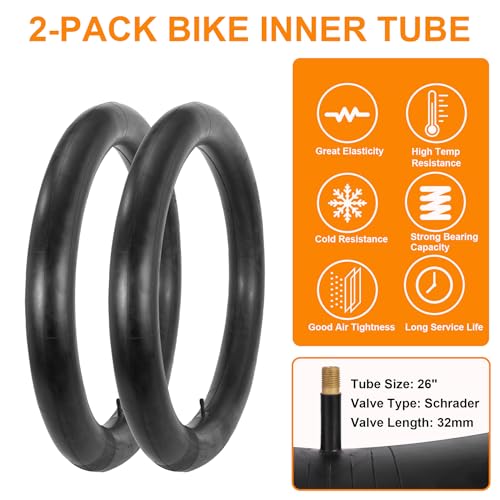 2-Pack 26×4.0 Fat Bike Tire, 26 Inch Mountain Bike Tires &