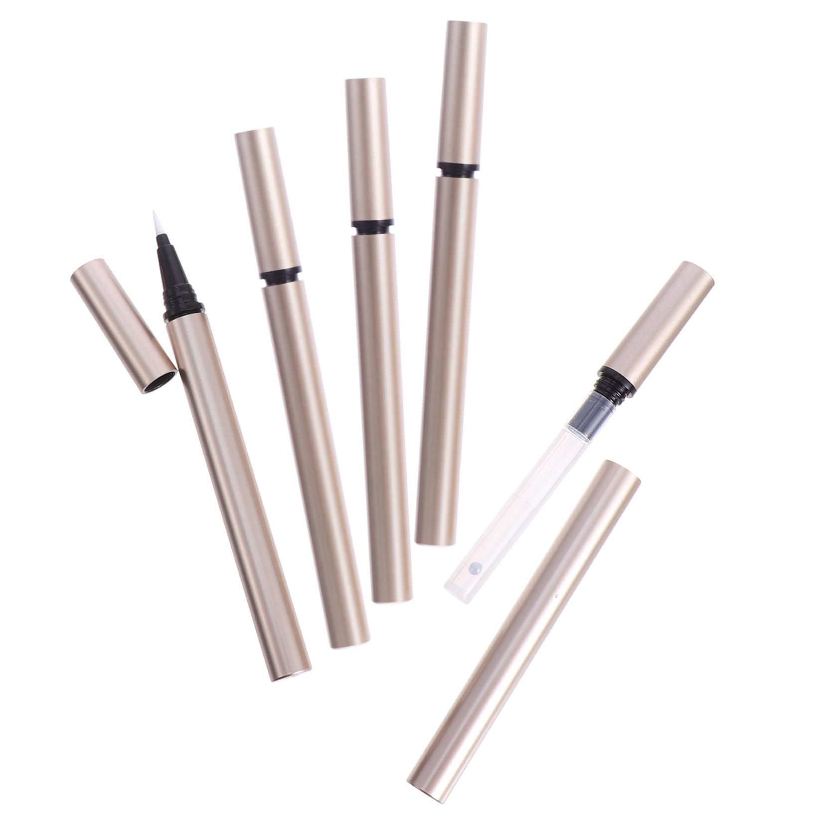 Veemoon 5 Stück Leere 1ml Eyeliner Stifthülsen aus Kunststoff Nachfüllbare Leichte Behälter für Flüssigen Eyeliner für Kosmetikgeschäfte und Wiederbefüllung