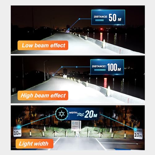 FOCUSYK 9005/HB3 LED Bulbs, 2024 Upgraded 120W 24000LM 800% Super Bright Halogen Replacement Bulbs, 9005 LED Fog Light Bulbs, 6000K White IP68 Waterproof, Pack of 2 - Image 3