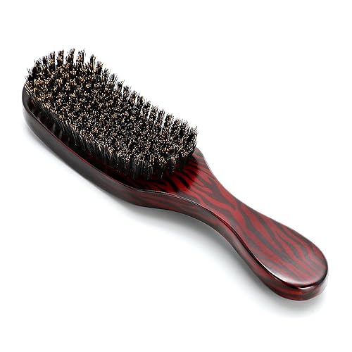 Cepillo de pelo ondulado, cepillo de pelo de paleta de mango de madera, cepillo de pelo alisado natural para hombres y mujeres cabello fino
