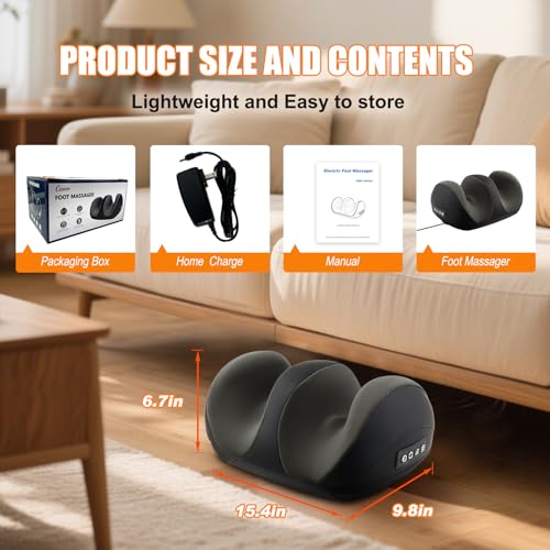 image for CCHYF Foot Massager with Heat, Shiatsu Kneading Foot and Calf Electric