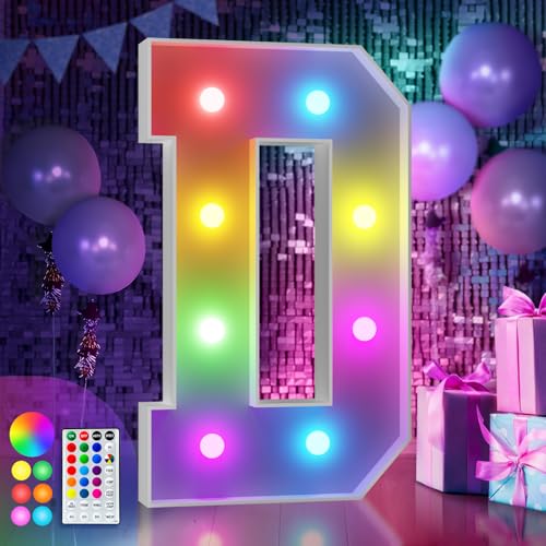 Image of Imprsv Colorful 3FT Marquee Letters D, 18 Colors Large Light up Letters