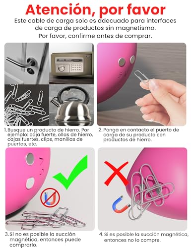 Bicmice Magnetisches USB-DC-Ladekabel, Ersatz-Ladekabel, 7 mm
