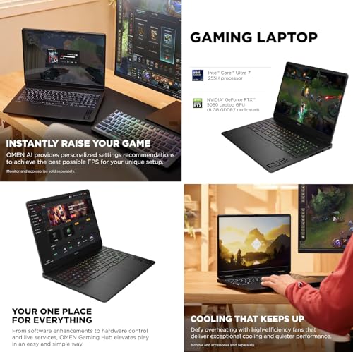Image of HP OMEN AI Gaming Laptop 16.0 inch 144Hz IPS WUXGA Display 253532-M2PCIEE1