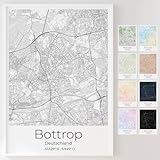 Mapdify Bottrop personalisiertes Stadtposter, dein 