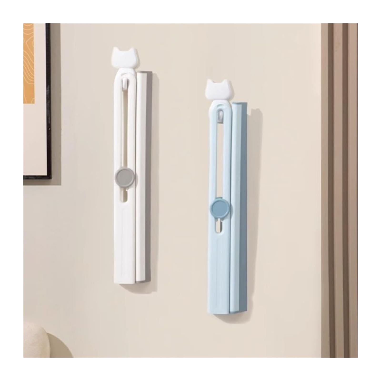 Grattoir en Silicone, essuie-Glace de Lavage, raclette Douche, Nettoyage des vitres du Sol, Outil, Mur d'eau Domestique(Black)