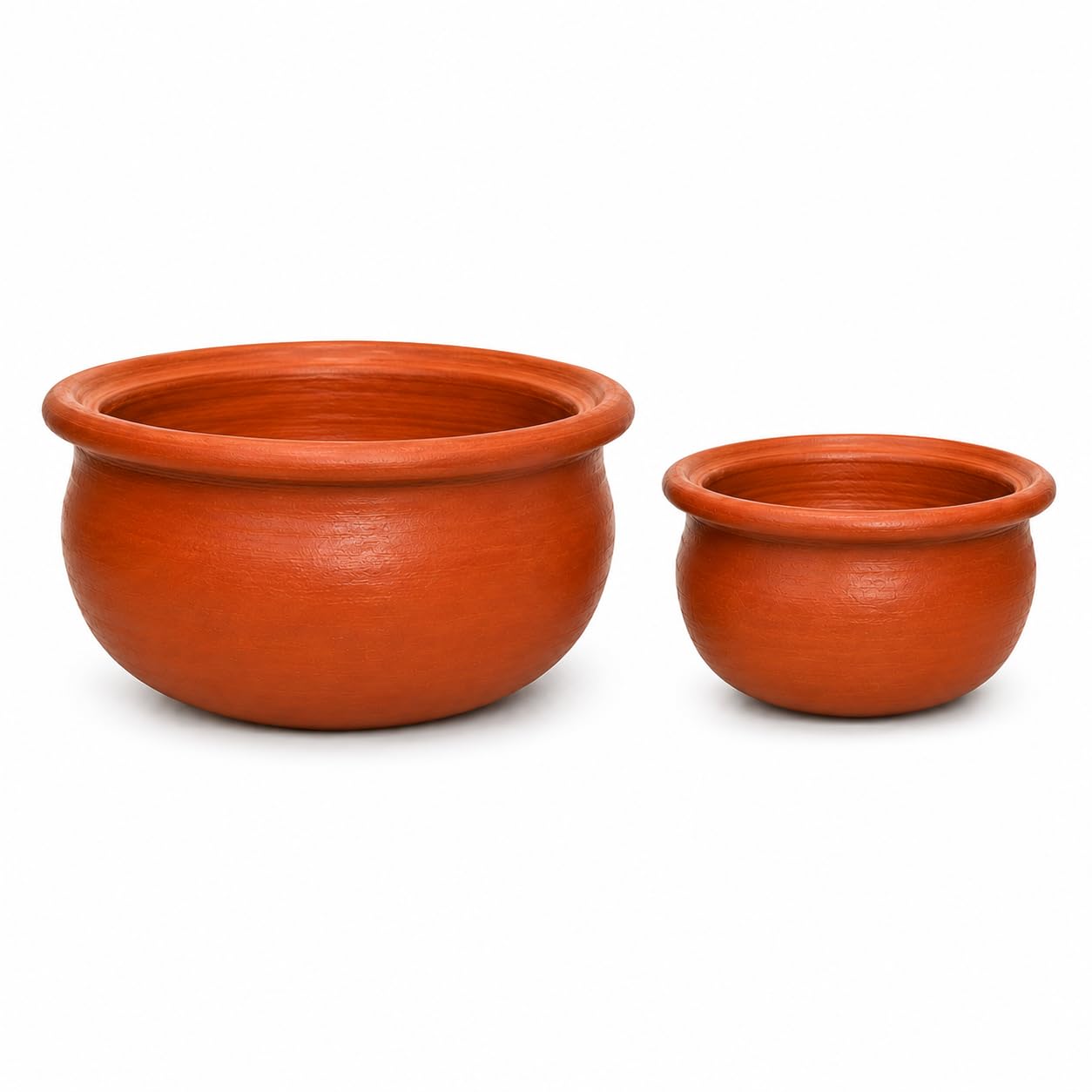 Traditional Handmade Mann Satti Clay Cooking Pot Combo Set (2 PCS) | Large & Small, Earthen Mud Curry Pot, Natural Terracotta Kulambu Chatti, Healthy Cooking, Eco-Friendly Kitchen Cookware-image-33