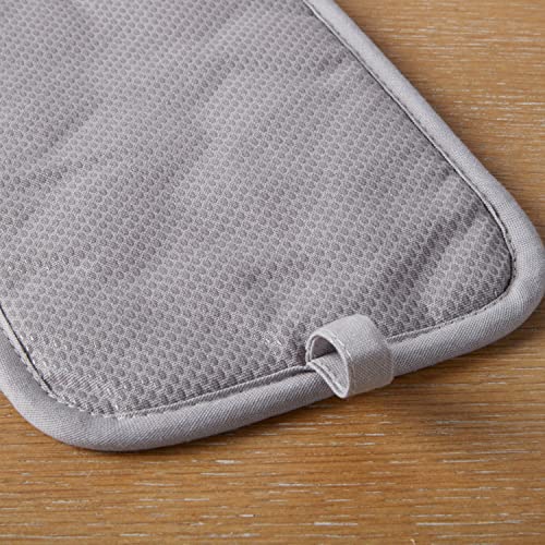 Martha Stewart Daisy Stripe Pot Holder Set 2-Pack, Grey/Yellow, 7"X10" #TOP3