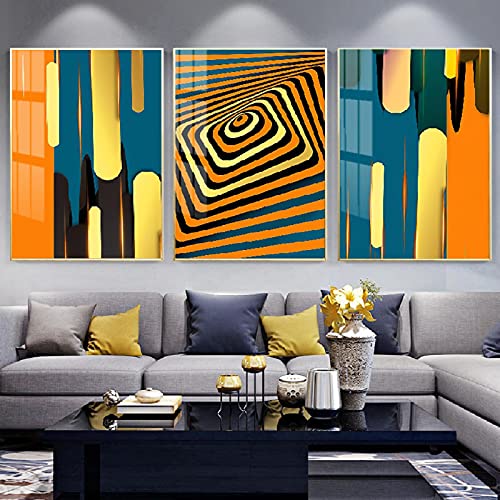 Cuadros de geometría abstracta dsdsgog pósteres minimalistas naranjas decorativos 20x30 2