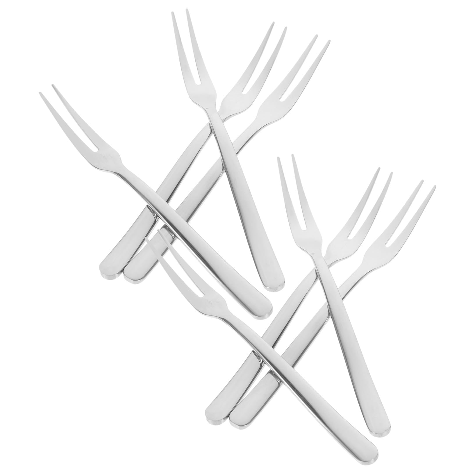 Anneome 8 pezzi Forchettine Piccole in Acciaio Inox per Dessert e Frutta Design Ergonomico Resistente per Antipasti e Insalate