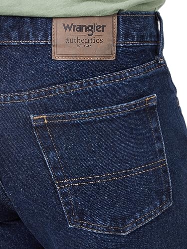 Classic 5-pocket Relaxed Fit Cotton Jean, Dark Rinse, 42W X 32L