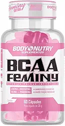 BCAA Feminino 60 Capsulas Aminoacidos Essenciais Enriquecido com vitamina B6 Sem Sabor Ultra Concentrado Rapida Absorção Importado Original