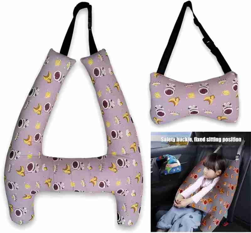 Image of Kid Car Sleeping Head Support, Car Headrest Pillow for Kids, Baby Toddler Travel Pillows, Adults and Children Neck Rest Pillow for Long-Distance Travel-P Mixed
