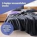 YISURE Wasserfeste Decke Liebesdecke 230x203cm für Paare,King Size Graue und lila Spritzdecke für Erwachsene Paare, Reversible Möbel- oder Bettmatratzenschoner
