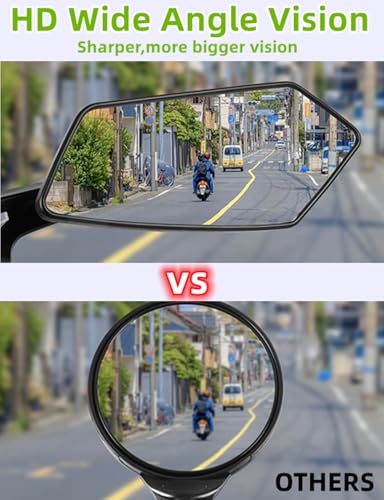 2 Pack Bike Mirrors,eBike Handlebar Mirror,360° Adjustable