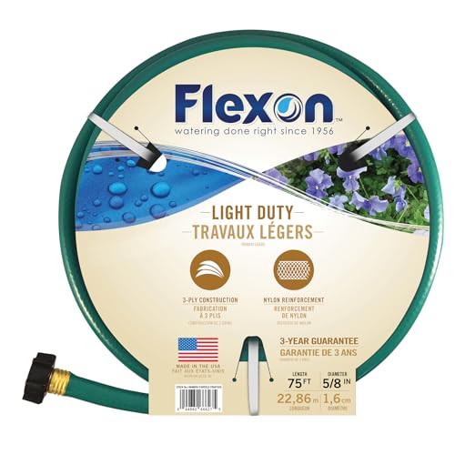 Flexon FR5875 5/8-Inch x 75-Foot 3-Ply Light Duty Garden Hose