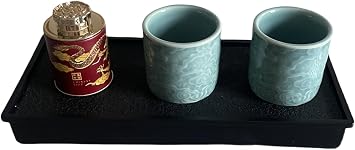 Ceramic Espresso Cups Set of 2 or 4-3oz Demitasse Cups for Coffee & Tea, No Handles, Durable & Dishwasher Safe, 2 or 4 Pcs/box blue set, 2