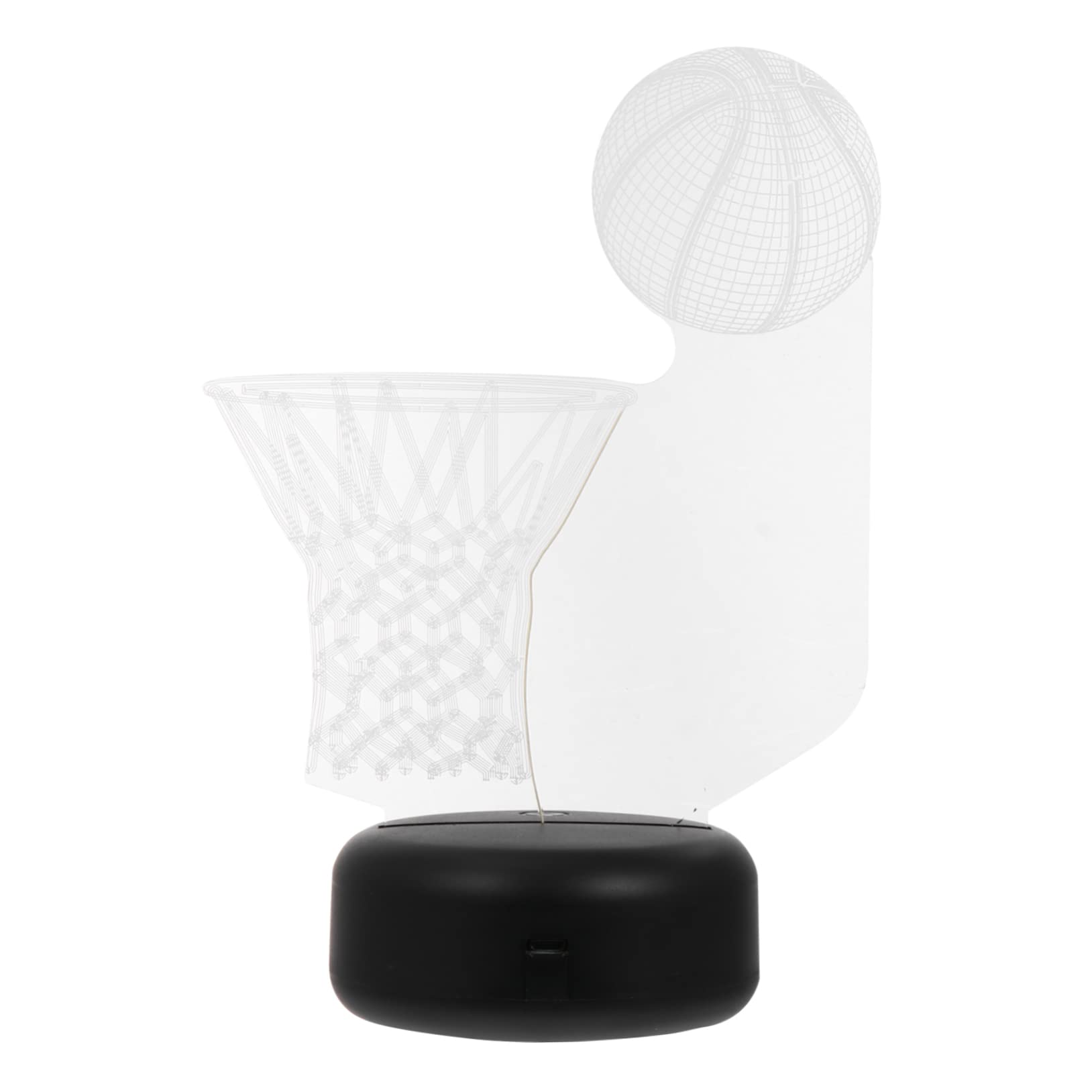 UKCOCO 1 Juego Señal De Neón De Baloncesto Lampara De Noche Led Luz De Cambio De 7 Colores Luz De Noche De Baloncesto Lámpara De Noche 3d Luces De Baloncesto Acrílico Escritorio Niño
