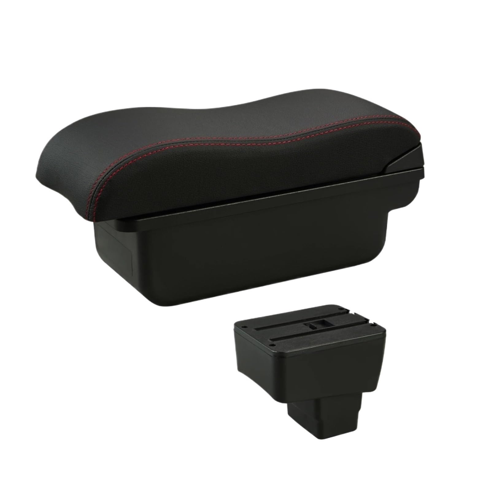 Umdjju A1 Red Line No Usb For Mazda For Cx-3 Armrest Box Retrofit Car Auto Storage Dedicated Accessories Car Centre Console Armrest Box(A1 Red Line No Usb)
