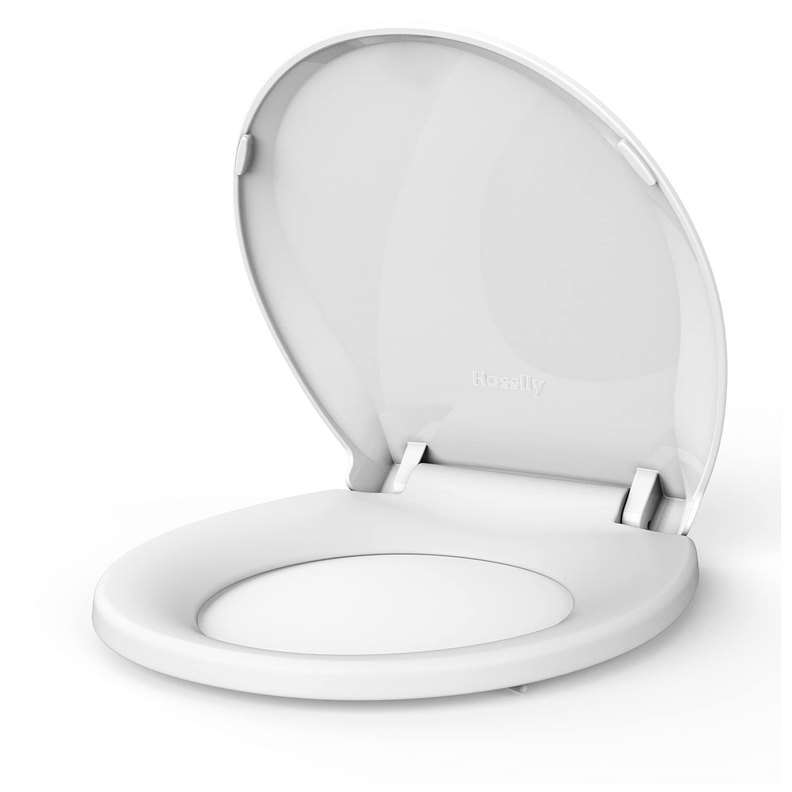 Ldhsjh White Toilet Seat, Elongated Lid Quiet Easy Install Install Clean Install Easy Polypropylene Hinges, Adjustable, Lightweight, Durable, Portable, User-Friendly, Compact, Slow, Close