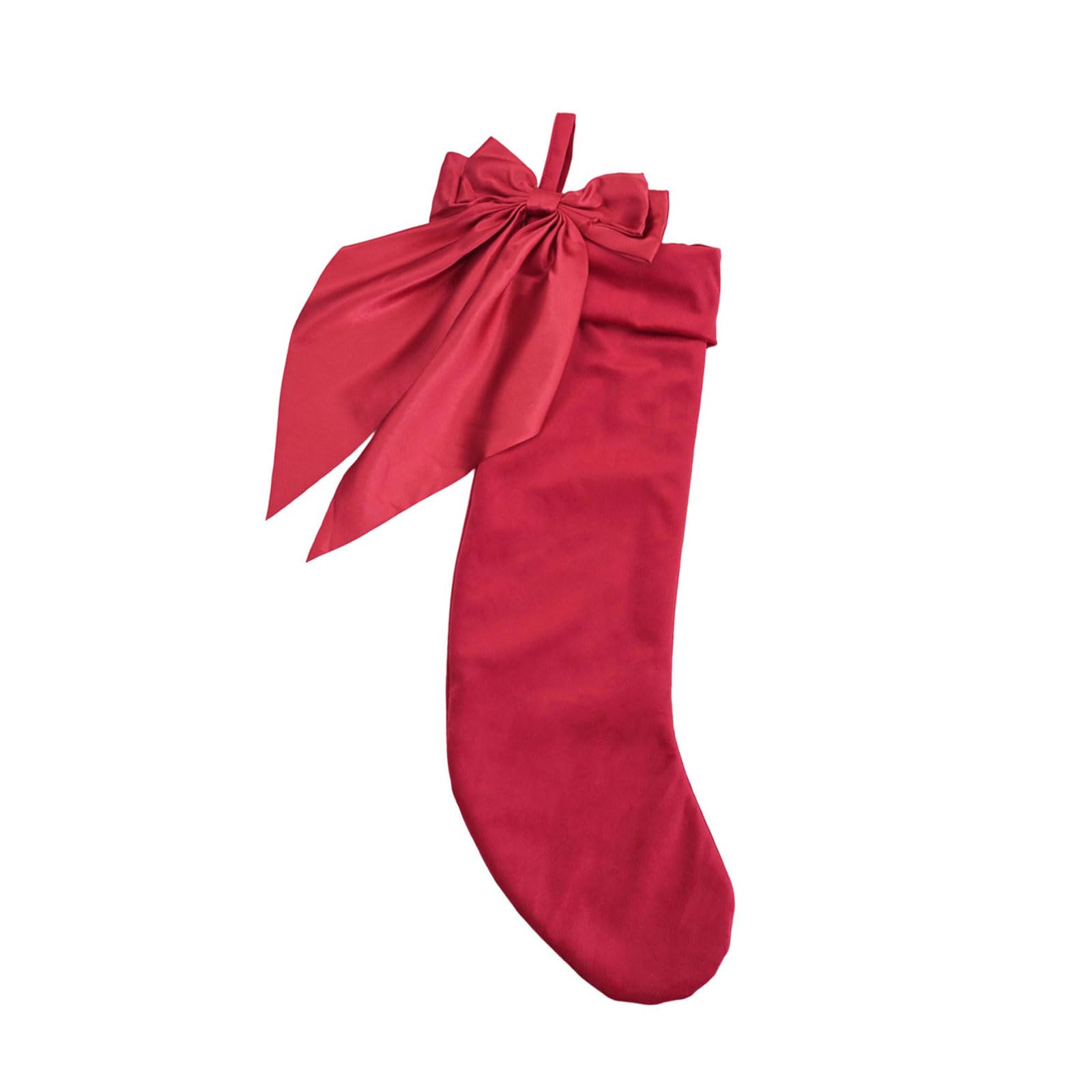 YWLUUOO Christmas Stockings Candy Gift Bag Lovely Bows Hanging Socks Festival for Fireplaces Decoration Hanging with Bows