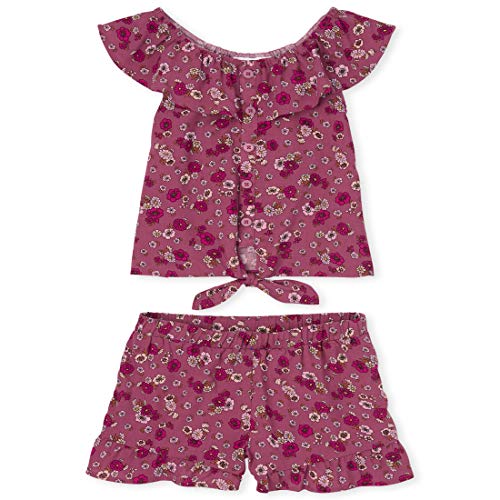 Image of The Children's Place Girls' Girls Floral Ruffle 2-piece Set