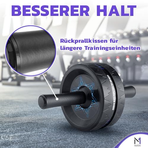 Ab Roller Wheel, Abs Workout Machine, Perfect for Core & Abdominal Strength Training, Exercise Wheels for Home Gym w/Knee Pad, Fitness Equipment for Sports - Image 5