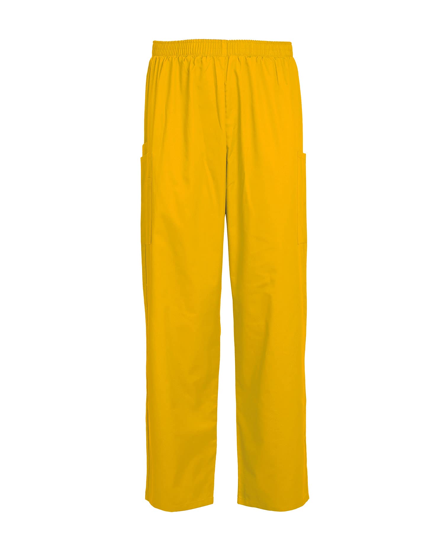 Tailor's Men's Yellow Scrub Trousers Full Elastic Waist Scrub Cargo Pants